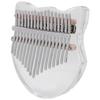 17‑Key Kalimba Thumb Keyboard Instrument with Bag and Tuning Hammer Musical Instrument GiftTransparent