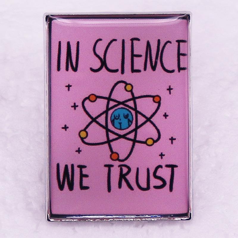 

Atomic Vortex Pink Brooch Badge