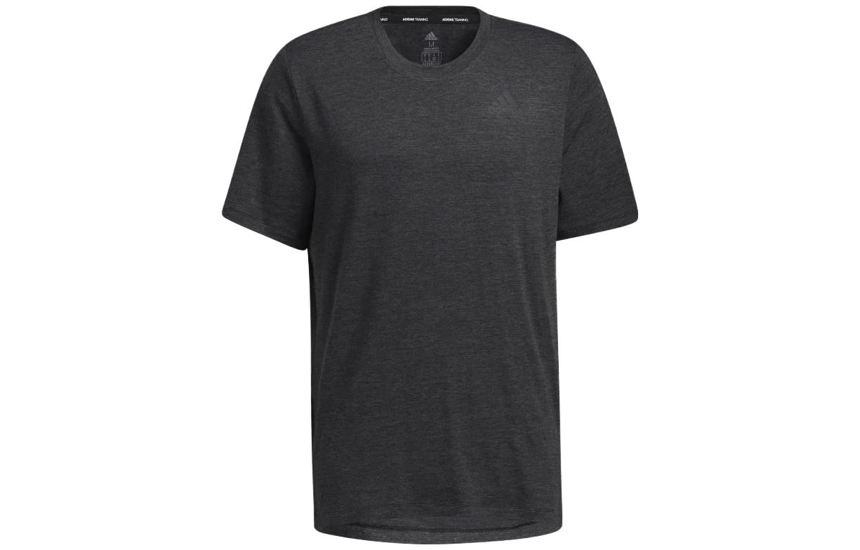 

Adidas T Shirts Men s Black Crew Neck Moderate Straight Fit GM0513 XS