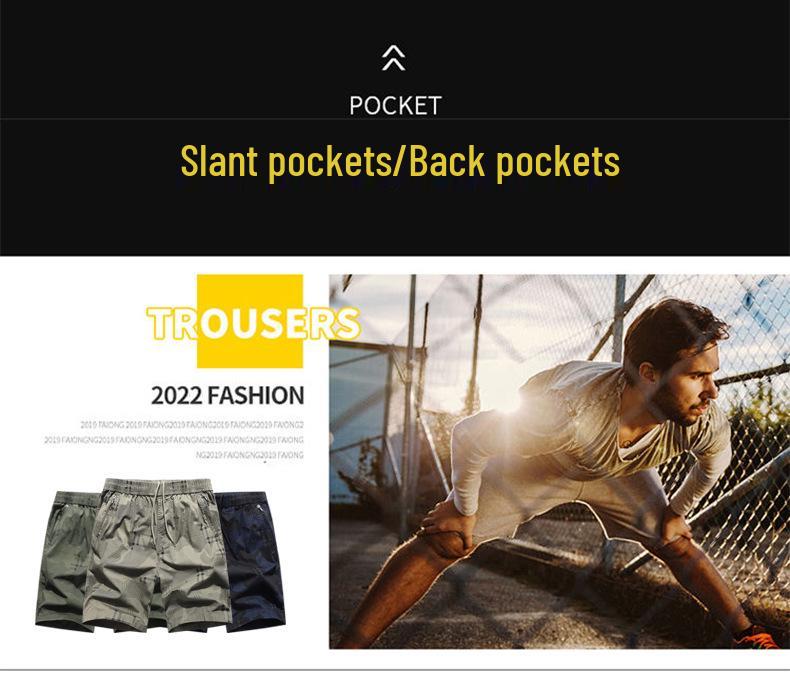 Men's Camouflage Bermuda Shorts with Zipper Pockets, Lightweight Casual Beach Pants, Loose Fit
