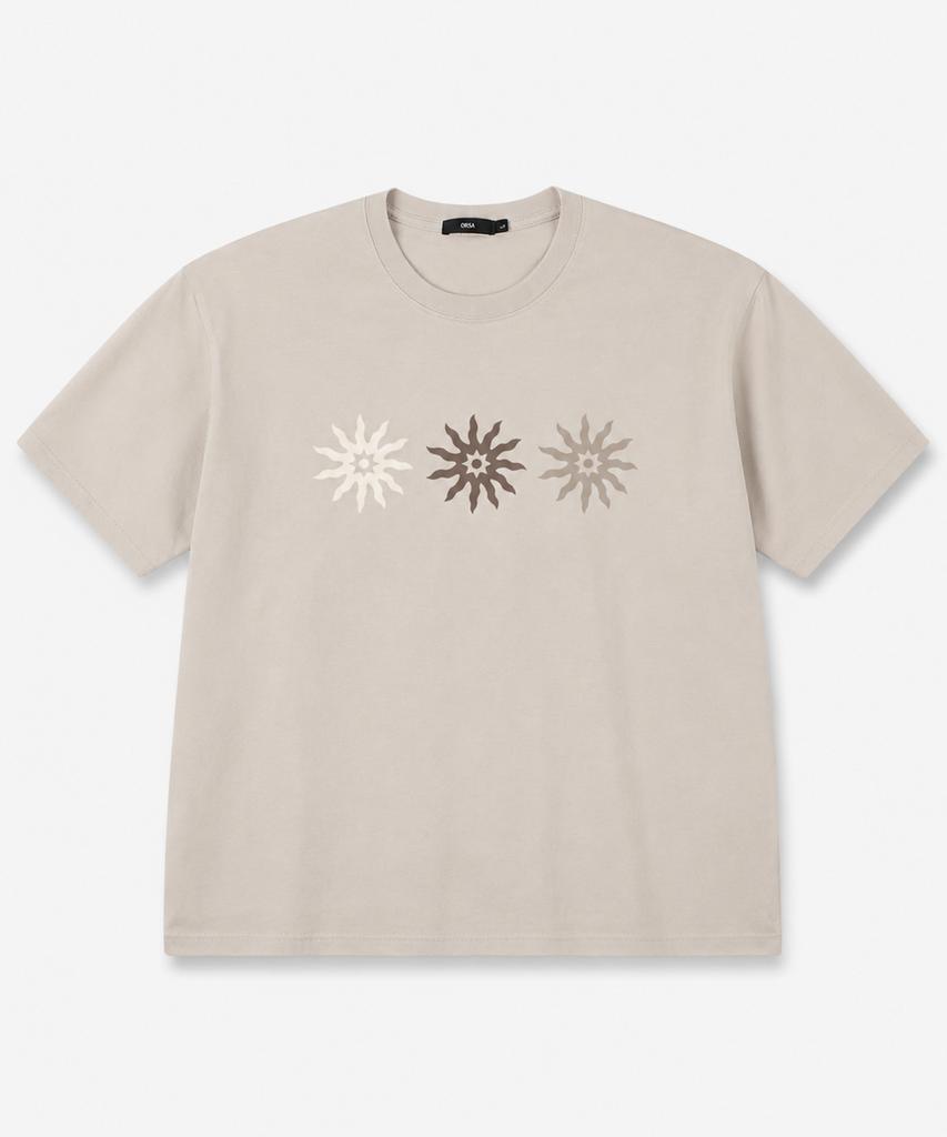 Ousa Vintage Solar Oversized Short Sleeve T-Shirt 7 Colors