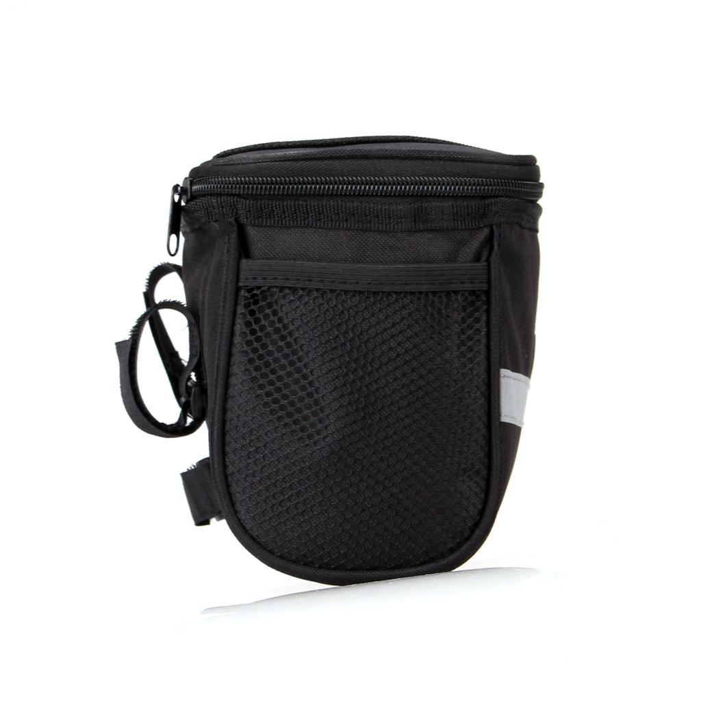 Bike Handlebar Bag Insulated Cooler Front Basket, Waterproof Cycling Pouch with Reflective Strip & Pocket, MTB Bicycle Accessories