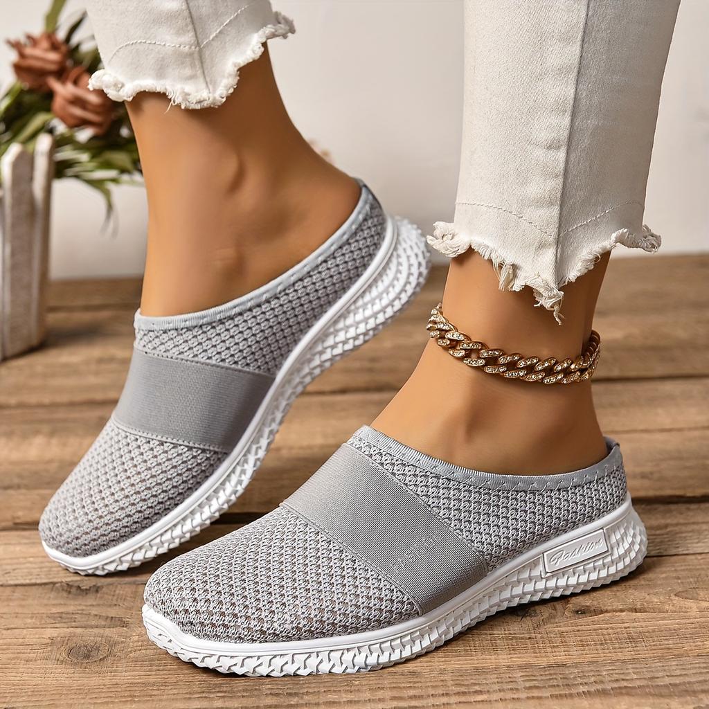 Women's Walking Sandals Breathable Mesh Casual Sneakers Summer Shoes Soft Sole Platform Slip-On Walking Shoes