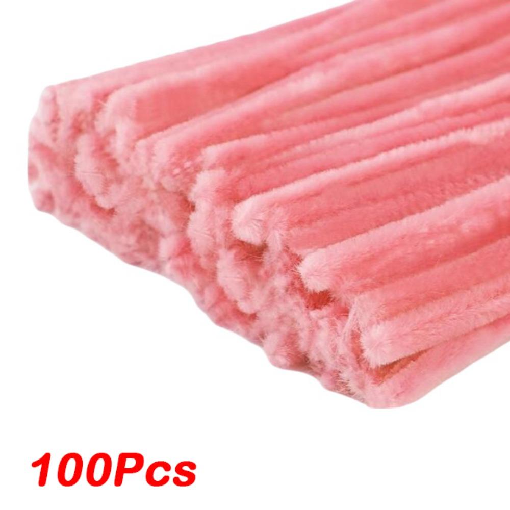 100/300/400Pcs Flexible Wire Pipe Cleaners Bendable Plush Sticks  for Artificial Flower Making