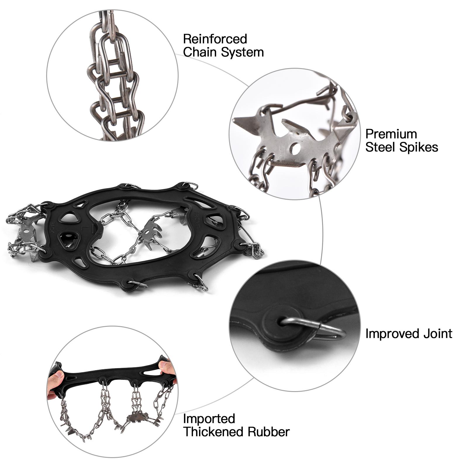 201 Нержавеющая сталь 24 зубца Ice Claw противоскользящий чехол для обуви от снега L — фото 4