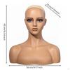 Mannequin Head with Shoulders Realistic Female Bust Bald Hairpiece