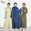 Loriya Plus Size Women's Solid Color Casual Cardigan Robe LR573