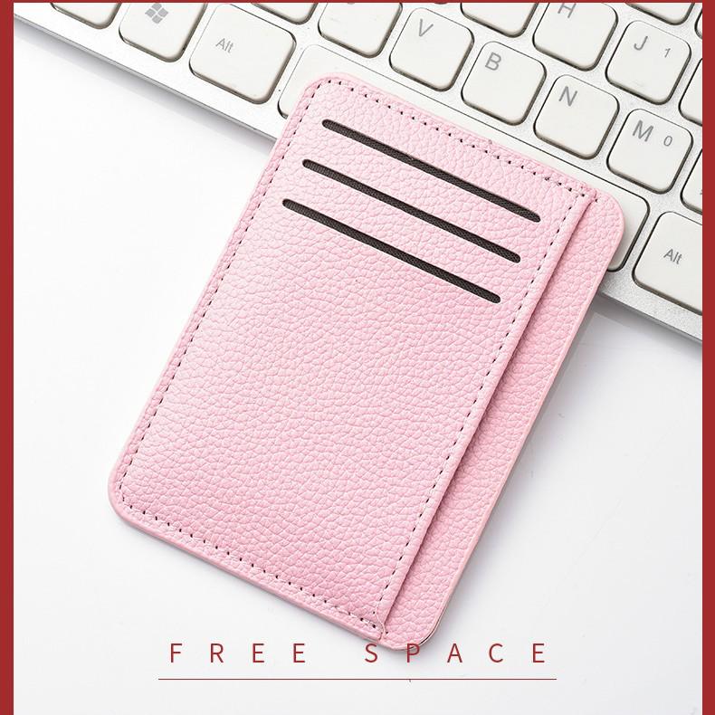 PU Ultra-Thin Women's Card Wallet - Compact, Large Capacity, Multi-Slot Student Holder