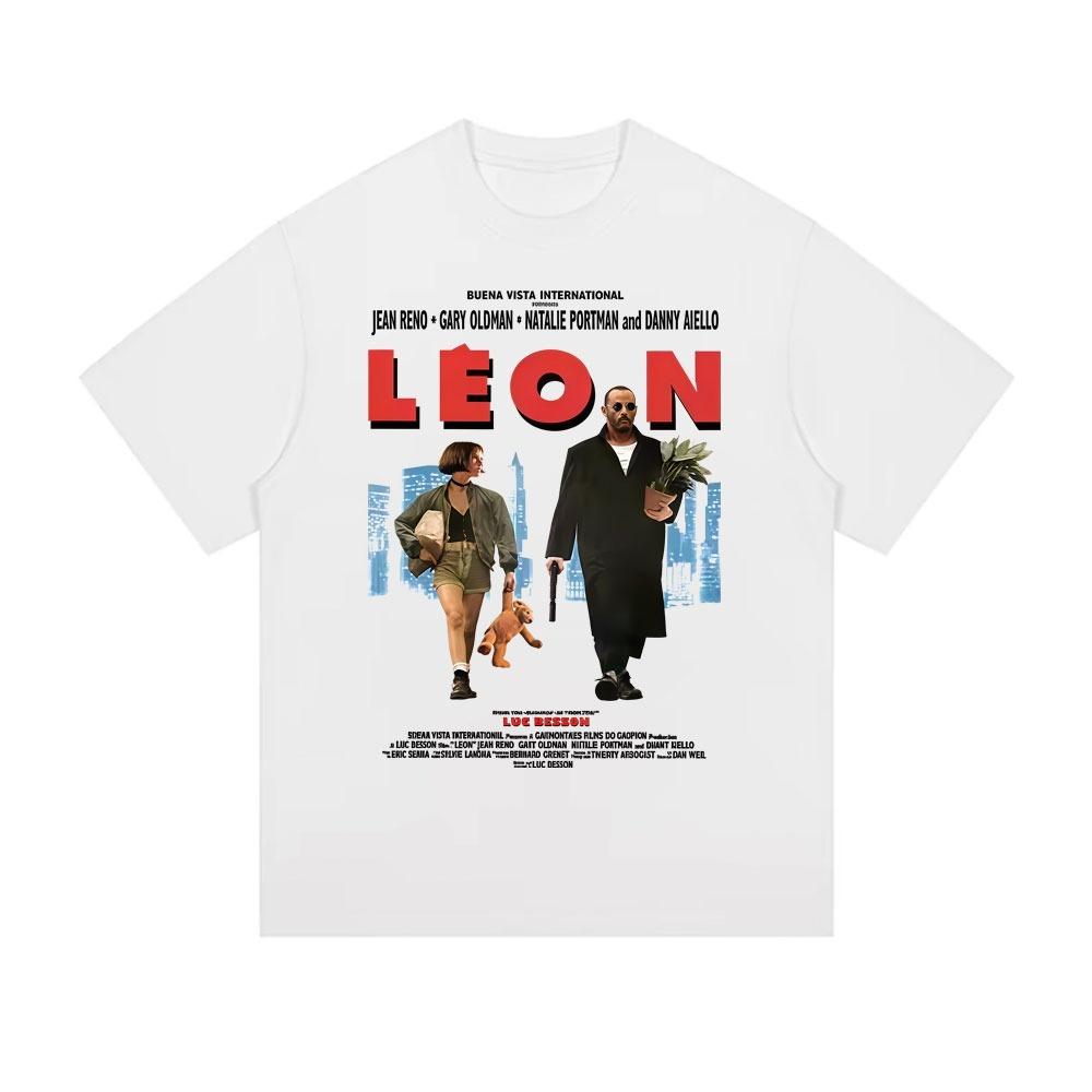 2026 Springsummer Classic Movie Leon The Professional Men Women Vintage Tshirts Mens Hip Hop Gothic Rock Cotton Printed Top