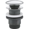 Click-clack Waste - - Basin Tightening Diameter 63 Mm - Material Metal - Chrome - For Sink with Overflow