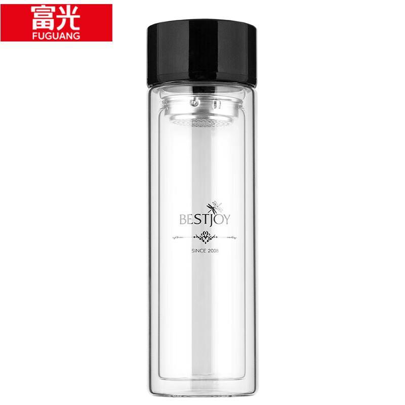 Fuguang Shixi Double-Wall Glass Tea Bottle