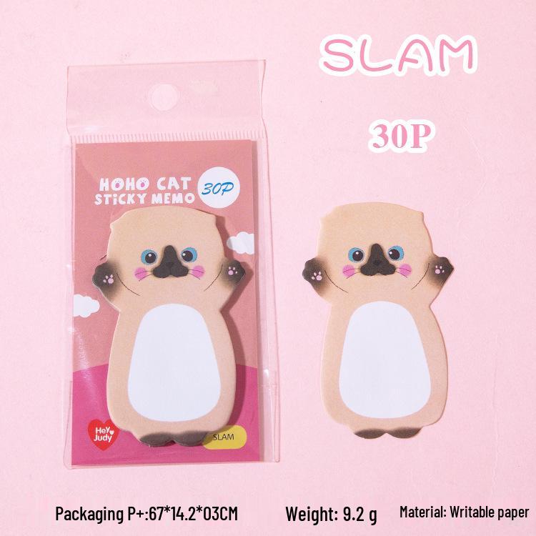 Cute Kitten Cartoon Sticky Notes Set - 8 Design Planner Memo Pads