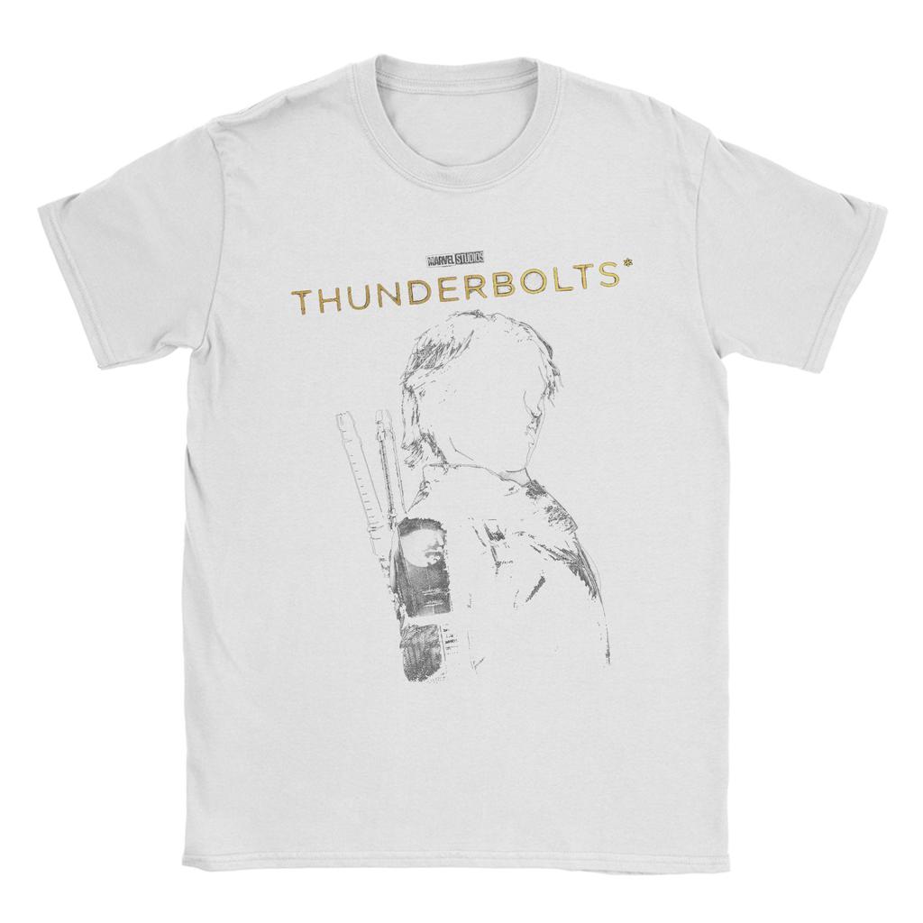 Men's T-Shirt Thunderbolts Yelena Silhouette Comic Vintage 100% Cotton Tee Shirt Short Sleeve  T Shirt Round Neck Clothing Party