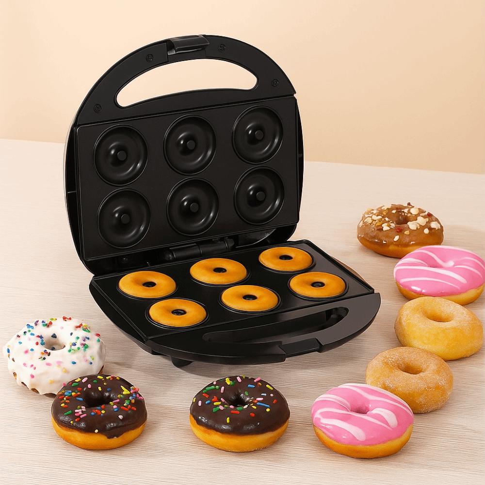 6 Holes Mini Donut Maker Fully Automatic Dessert Maker Practical Breakfast Donut Machine  for Home
