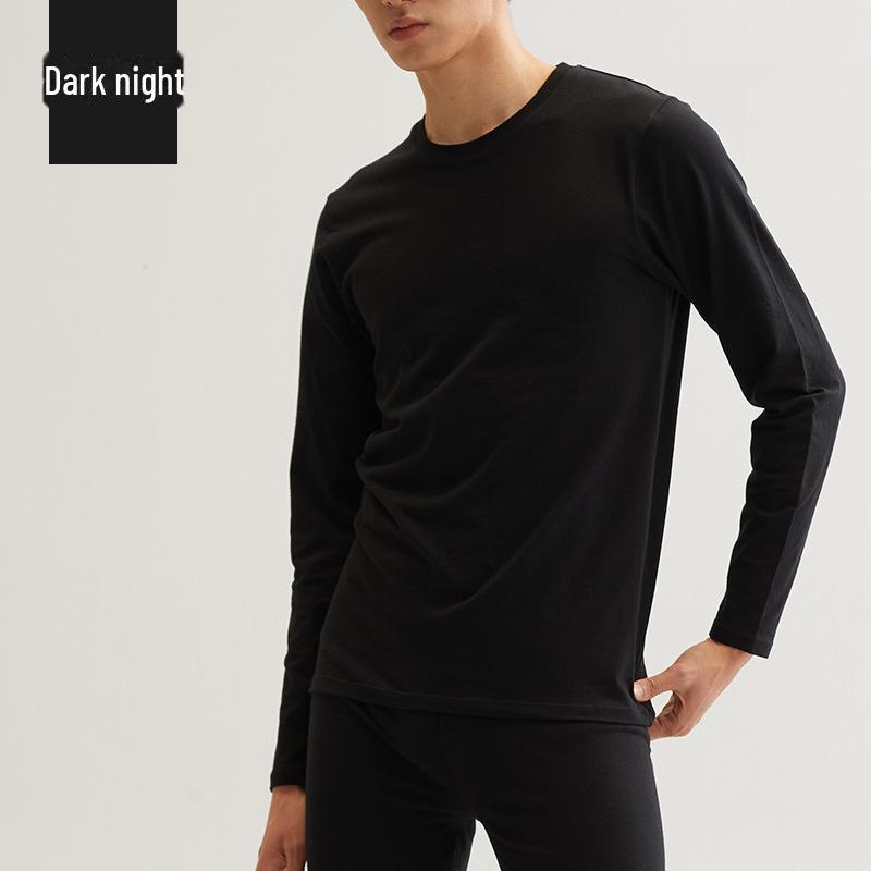 Men's Pure Cotton Thermal Underwear Set: Autumn Tops & Trousers, Spring/Autumn Lightweight Cotton Sweater