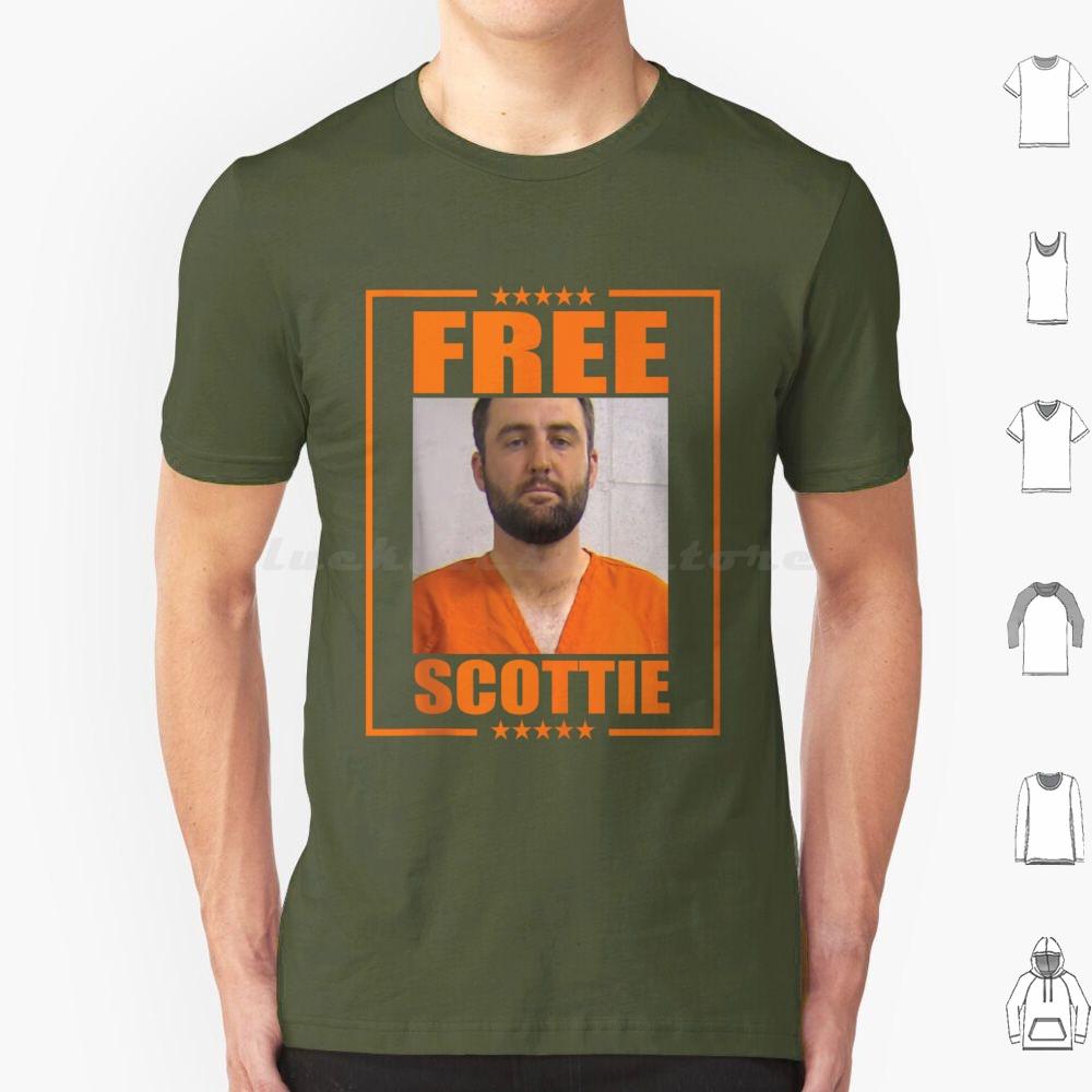 Free Scottie Mugshots T Shirt Cotton Men Women DIY Print Free Scottie Scottie Pga Valhalla Police Cops Scottie Scheffler Golf