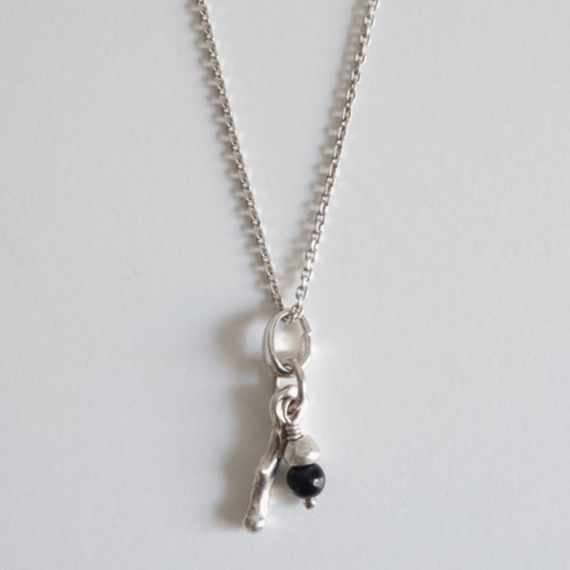 MADE BY EGO Onyx branch necklace