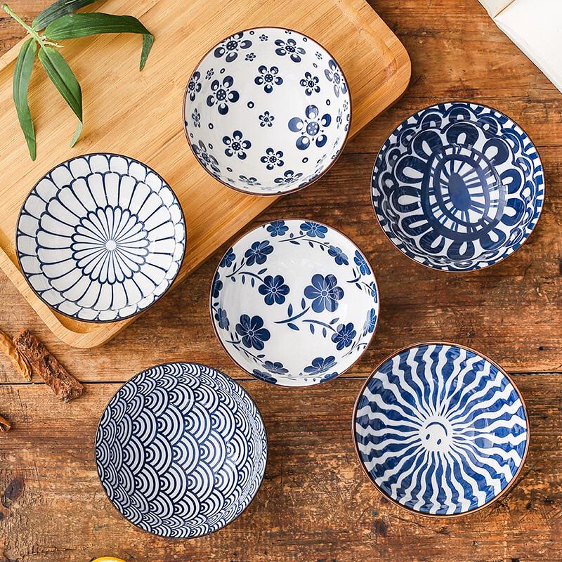 Zhishi Japanese Style Ceramic Deep Dinner Plates