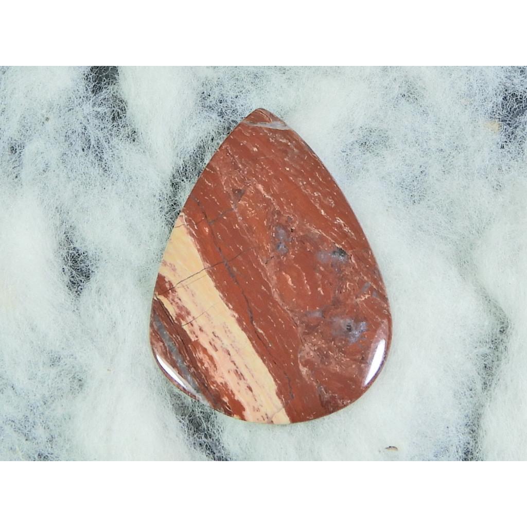 

27Cts. Natural Rainbow Jasper Pear Cabochon Loose Gemstone 29X40X02 MM B-134