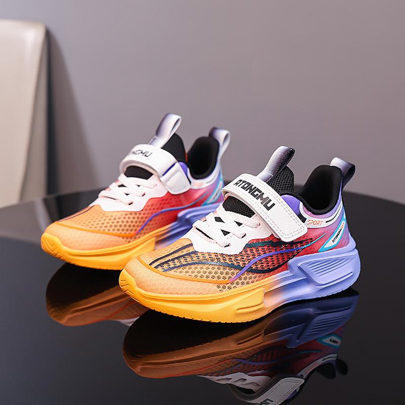 Astro Boys Running Shoes 2025 New Summer Ultra Light Children's Velcro Single Mesh Breathable Sneakers