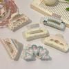 Acrylic Material Shark Hair Clip Triangle Flower Hair Claw Geometry Ponytail Clip  Hair Ornament