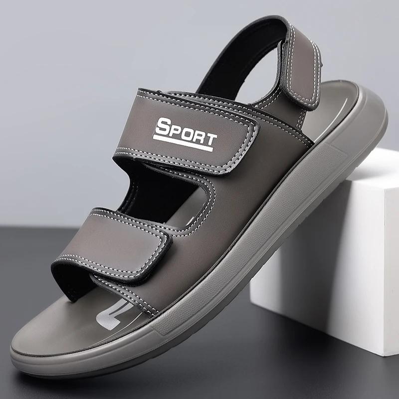 2025 Fashionable and Popular Outdoor Anti Slip Soft Soled Men's Sandals Brand New Men's Summer Breathable Casual Beach Shoes