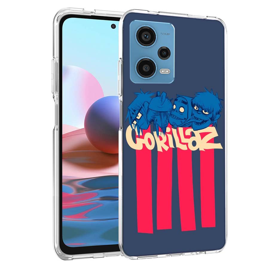Gorillaz Anime Phone Case For Redmi Note 13 12 14 15 Pro Plus 13R 11 11T 11E 11S 10 Pro 10S 9 9S Cover Cell Clear TPU Capa Cases