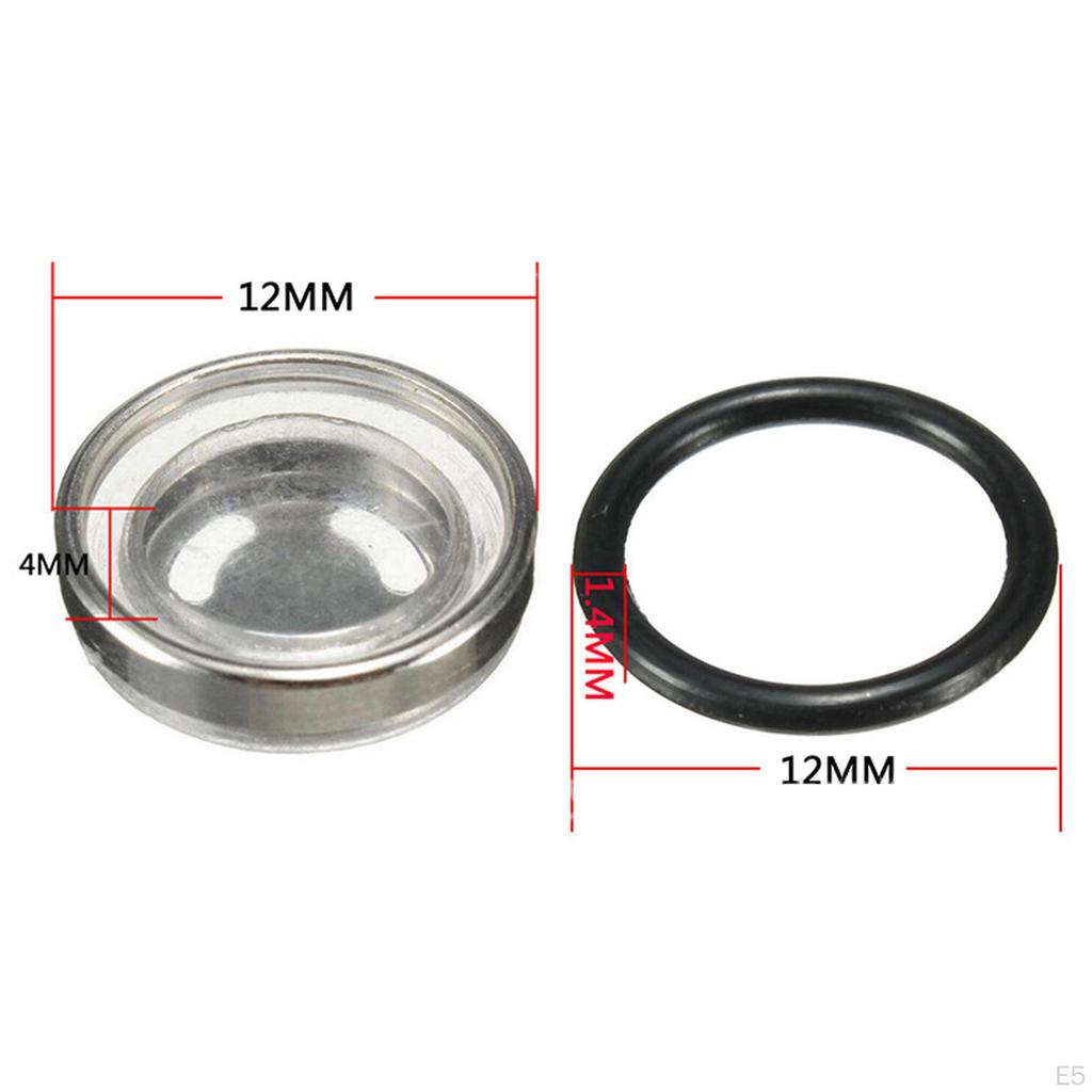 Oil Pump Sight Glass Universal Easy To Install Lens Durable Accessories Replacement