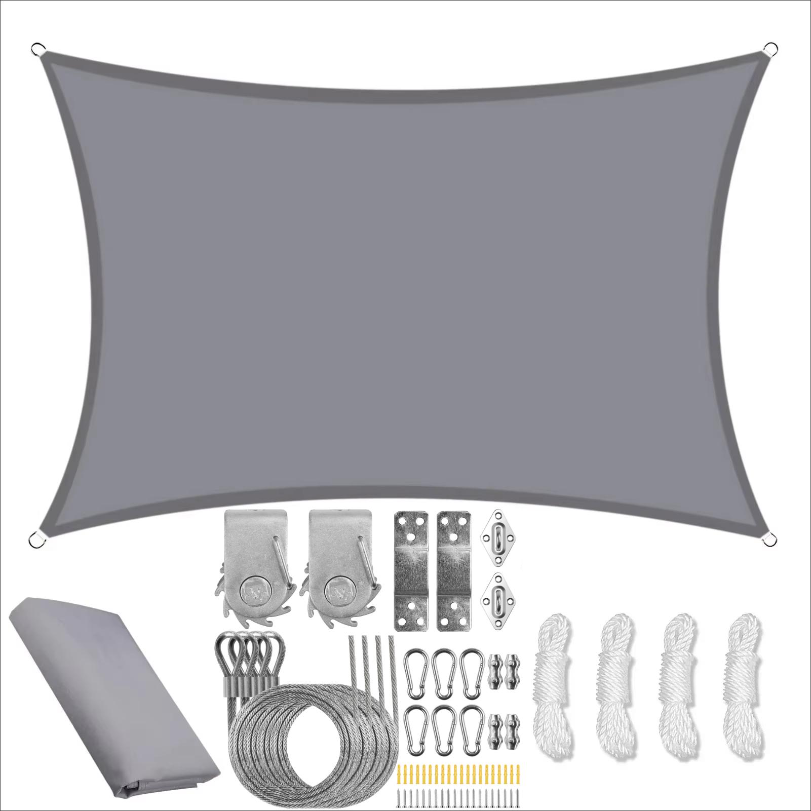 6M/5M/4M/3M Waterproof Sun Shade Sail with