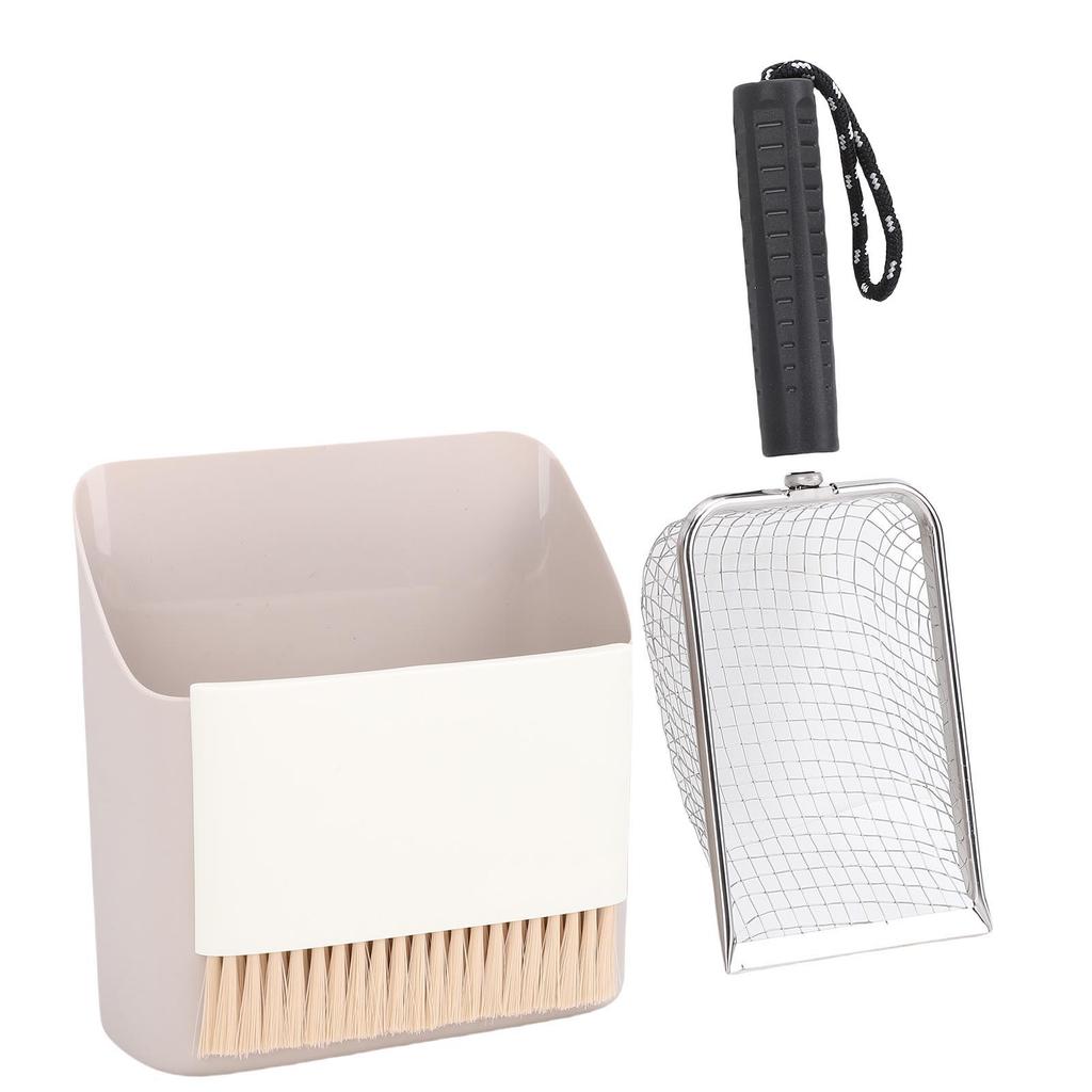 Zestaw łopatki do żwirku dla kota Odłączana Mlutifunkcyjna Siatkowa łopatka do żwirku ze stali nierdzewnej do domu ogrodu