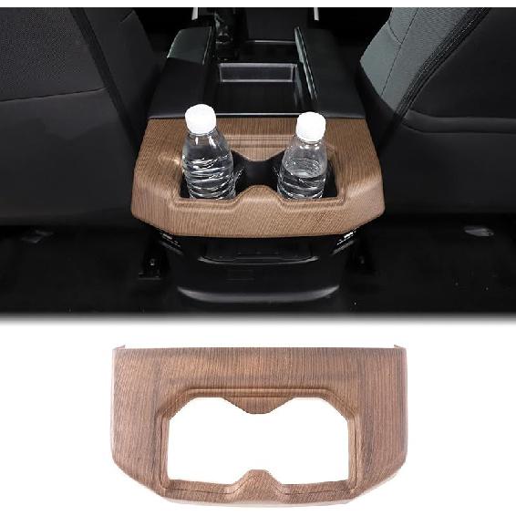 Aunginsy Car Rear Seat Central Armrest Cup Holder Cup Trim Frame Cover Compatible with Toyota Tundra/Sequoia 2022-2025 Car Back Center Console Water