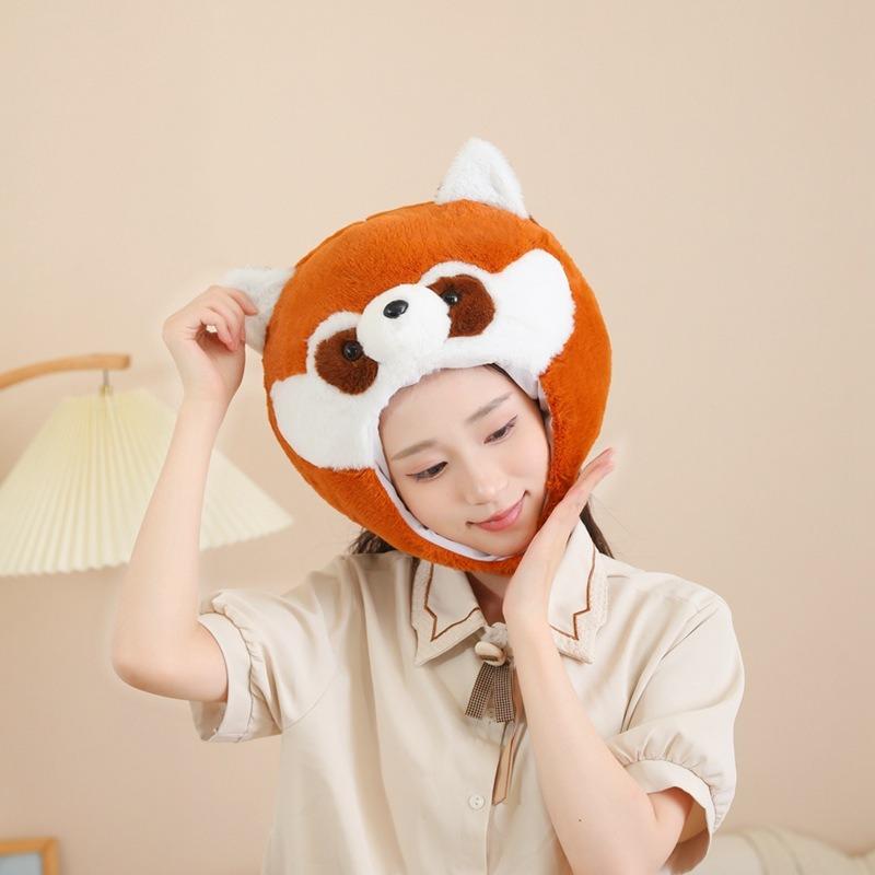 Brown Raccoon Hood Hat, Photo Props, Cartoon Hood, Performance Props