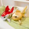 Lucky Koi Goldfish Shaped Plush Toy Soft PU Leather Cartoon Fish Doll Home Decor  Kids Birthday Gift Animal Cushion Throw Pillow