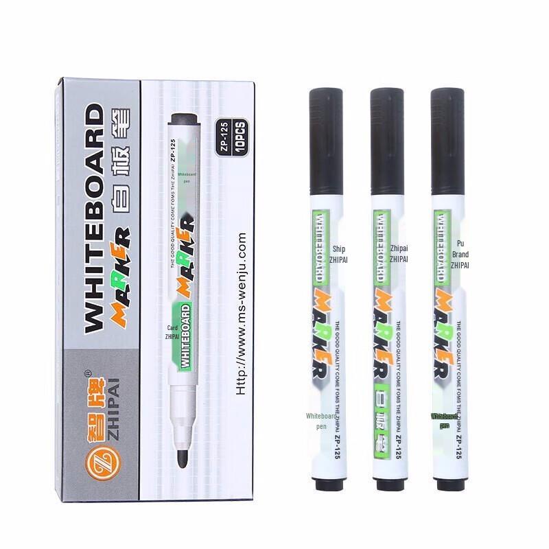 ZHI PAI ZP-125 Fine Tip Whiteboard Markers чёрный