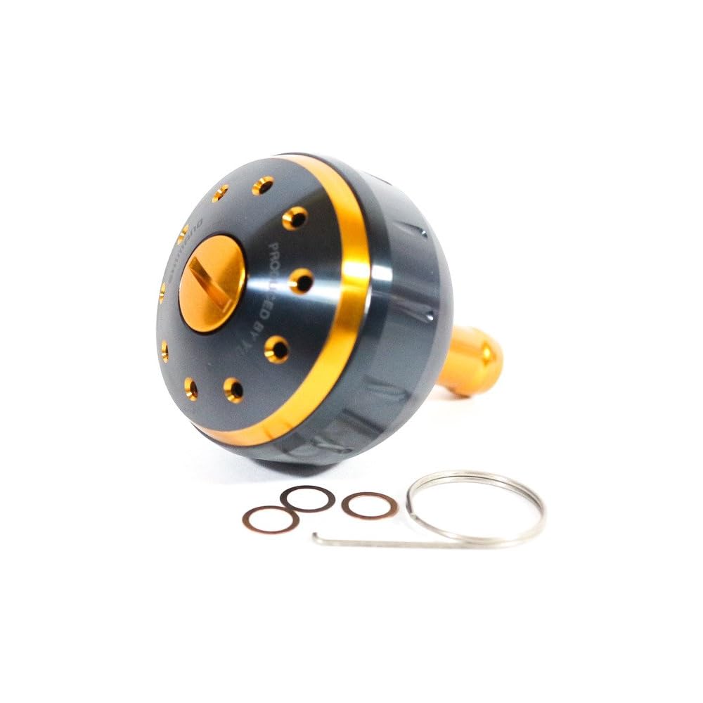 Shimano Dream Series Aluminum Round Power Handle Knob Black/Gold M Size Type B Reel Part