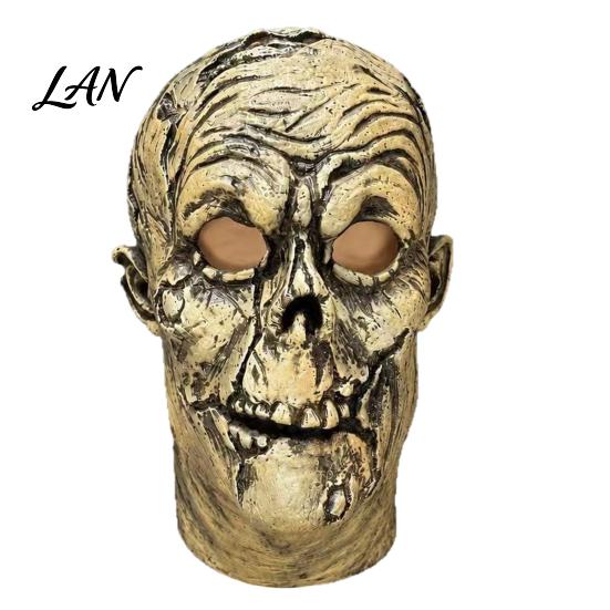 Maschera Costume di Halloween per Tutta la Testa Maschera Spaventosa, Cappuccio in Lattice Scheletro Marcio Realistico, Casco Teschio Durevole per Festa Horror Comodo per Segreto