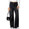 Women's Solid Color Jeans Loose Casual Straight Leg Wide Leg Pants