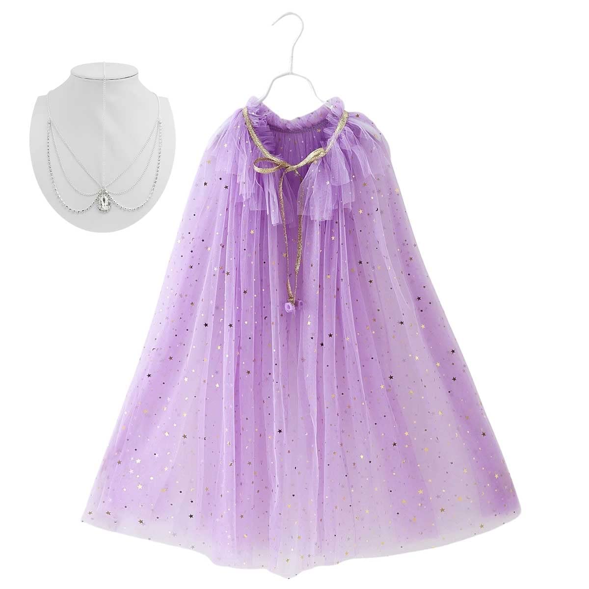 

[monoii] Princess Dress, Cloak, and Tiara Set for Kids, Halloween, Princess Cape, Accessories, Christmas, Cosplay, Birthday, Gift, Girls, e0258