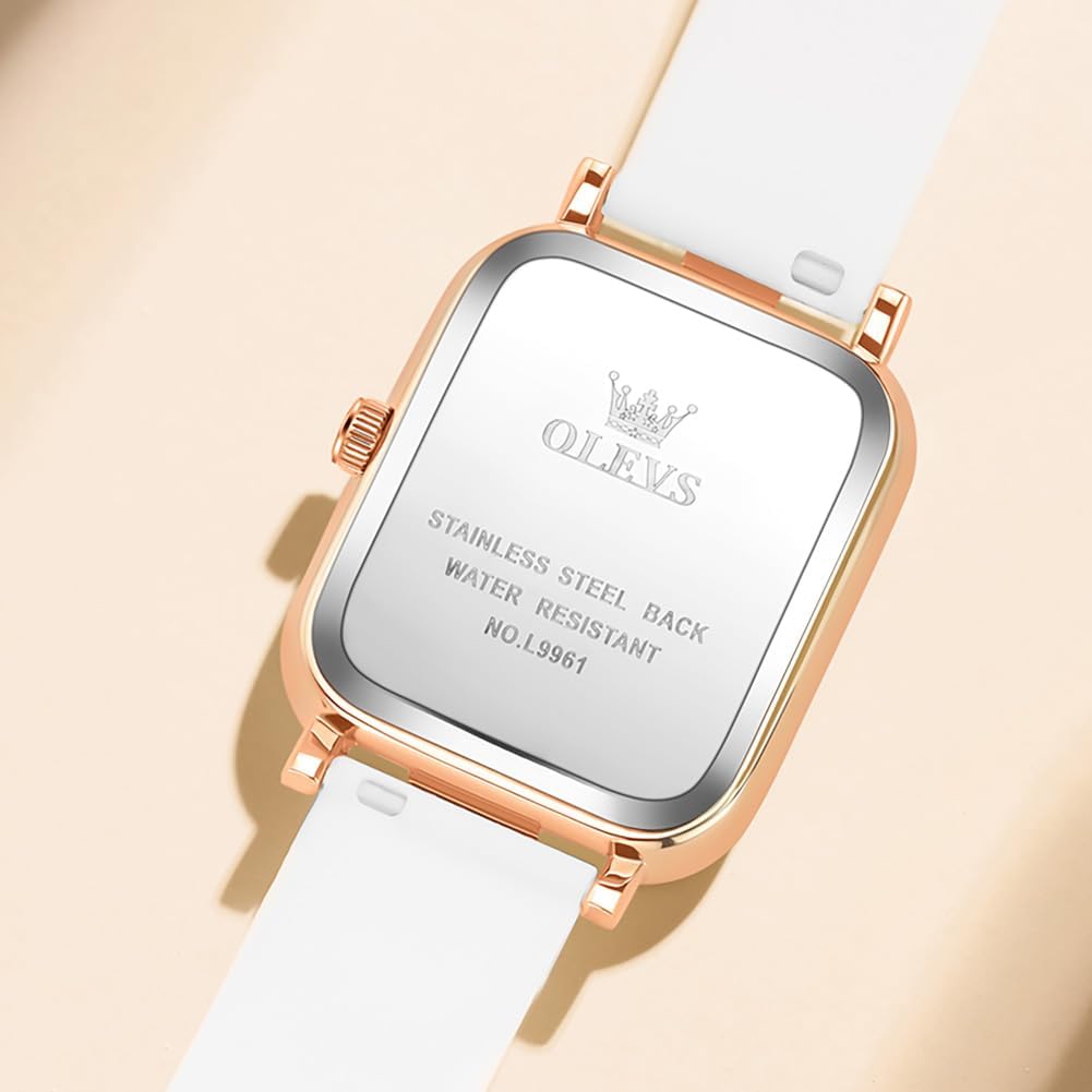OLEVS Silicone Japanese Quartz Easy to Gift watch for White Women's Watch, Band, Waterproof, Luminous, Watch, See, Popular, Stylish, Beautiful,