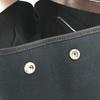 HERMES Kabak Elan PM Shoulder Bag Tote Bag Leather/Canvas Dark navy