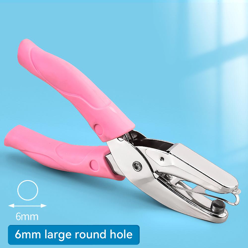 1.5/3/6mm Hole Puncher Portable Single Hole Punch Paper Material Scrapbooking Handheld Metal Craft Office Binding Tool Supplies
