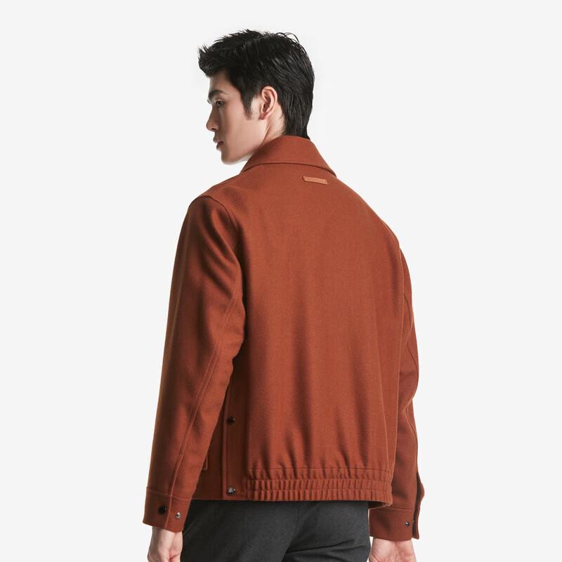 

K-Boxing Men s Loose Fit Lapel Wool Blend Short Jacket 175/L