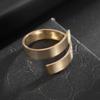 European and American Popular Jewelry Jewelry Niche High End Geometric Irregular Ring Glossy Titanium Steel Ring