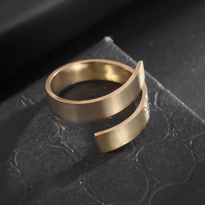 European and American Popular Jewelry Jewelry Niche High End Geometric Irregular Ring Glossy Titanium Steel Ring