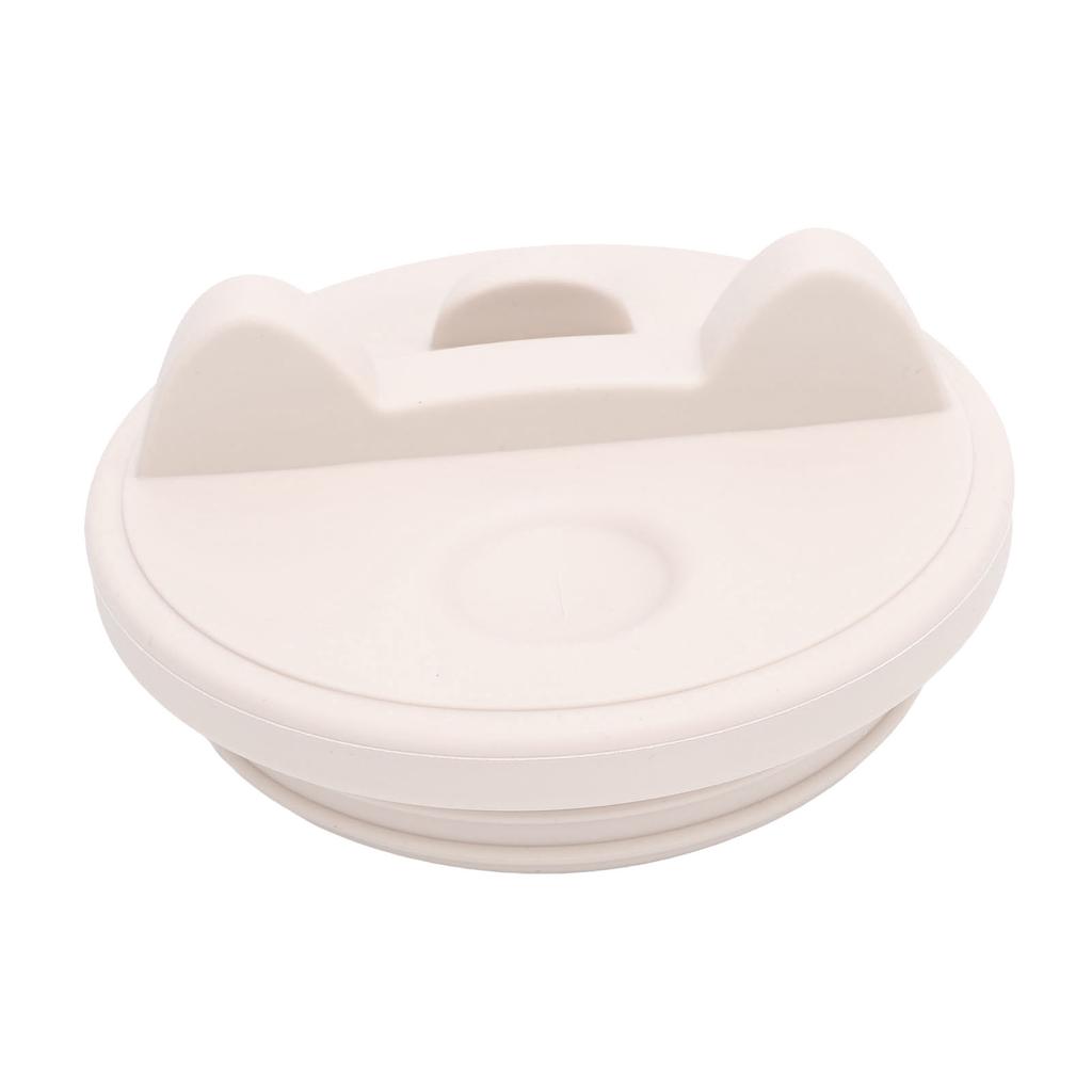 Water Cup Lid Cat Ear Shape Phone Holder Silicone Spill Proof Cover for 40oz Tumbler Cup Skin Color