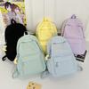 Japanese Simple and Versatile Large-capacity Solid-color Campus Schoolbag Women's New Summer Light Commuter Shoulders