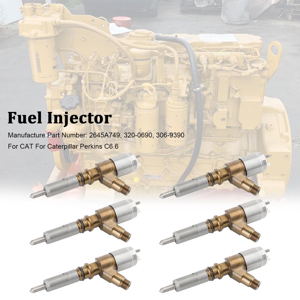 6PS Fuel Injectors 2645A749 Fit for Caterpillar Perkins C6.6 Fit for CAT 320-0690