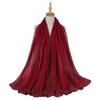 New Muslim Scarf for Women Hijab Hot Drilling With  Crystal Stone Work  Section Sunscreen Pearl Shawl Hijab Female Plain Hijab