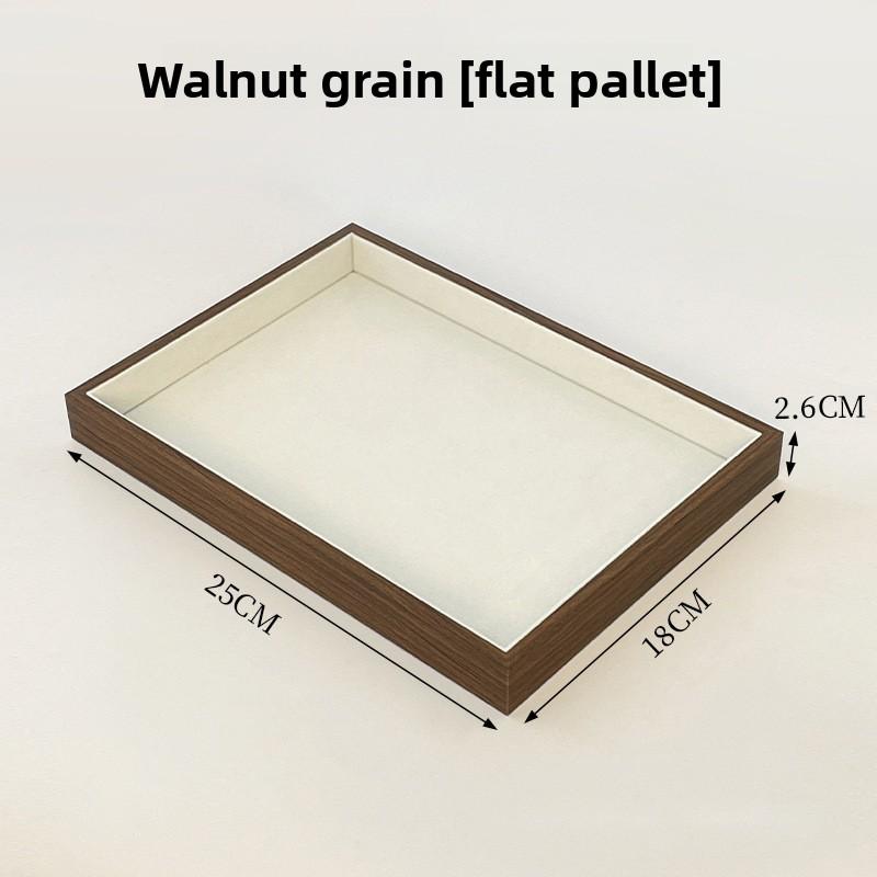 

High-end walnut pattern jewelry tray Large capacity multi-grid ring necklace stud earrings Jewelry storage display tray S