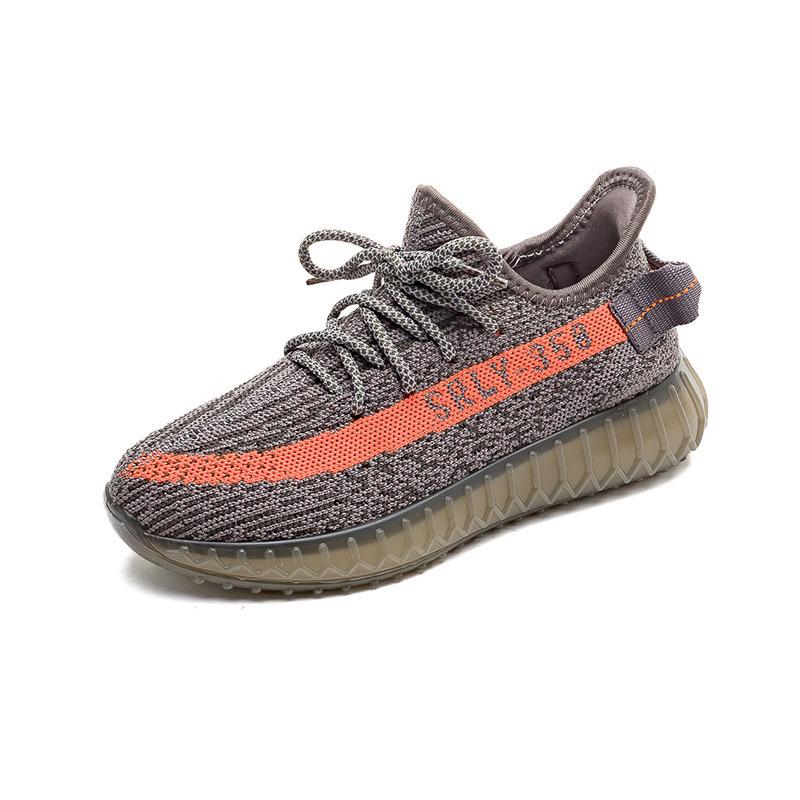 New couple popcorn sole coconut shoes fly-woven breathable running shoes men's ins trendy casual sports shoes